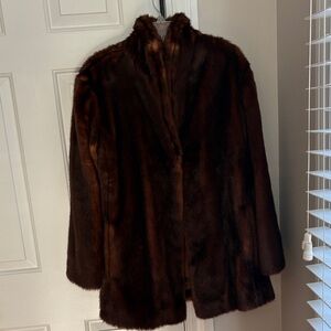 Vintage Luxurious Brown Fur Coat